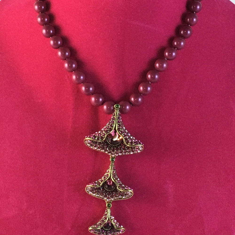 HEIDI DAUS Angel Bloom Bead Crystal Drop Necklace